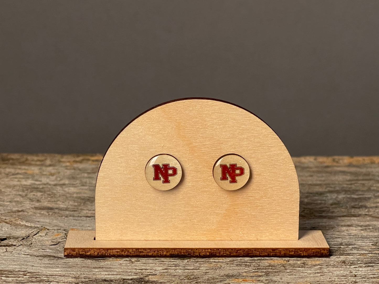 New Prague "NP" stud earrings